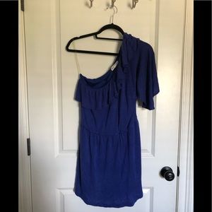 Blue, Off one shoulder dress